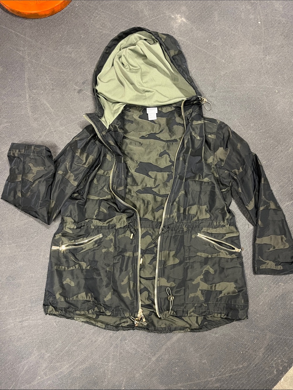Chico's Camouflage Lined Jacket - Olive & Black